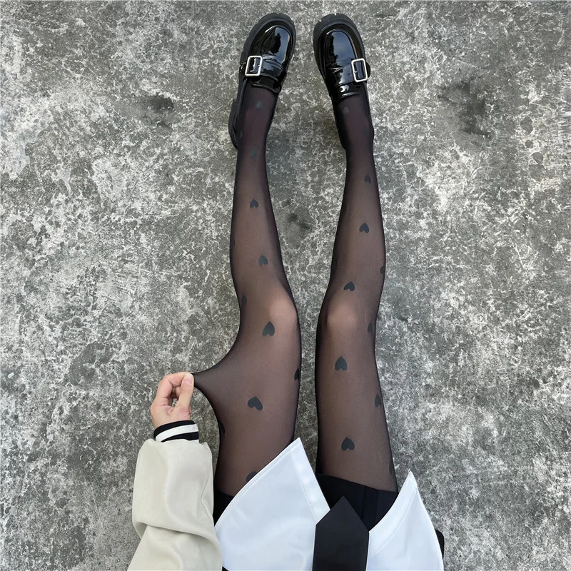 

Fashion Tights Women Heart JK Women's Stockings Autumn Winter Lolita Bow Gothic Clothes Thicken Pantyhose Socks Hosiery