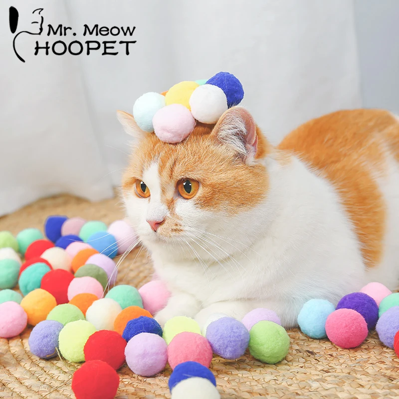 

Игрушки для кошек Hoopet, самовосстанавливающийся артефакт, приманка для котят, устойчивый к укусам, бесшумный плюшевый мяч, товары для домашн...