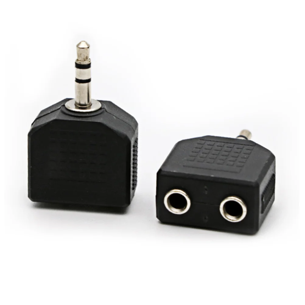2 шт. 35 мм от 1 до двойной монофонический микрофон для наушников Y-разветвитель