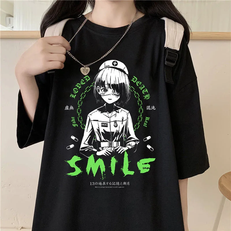 Anime Women T-shirts Short Sleeve Clothes Street Clothes Against The Gods Oversized T-Shirts Spell Printing Clothes Women