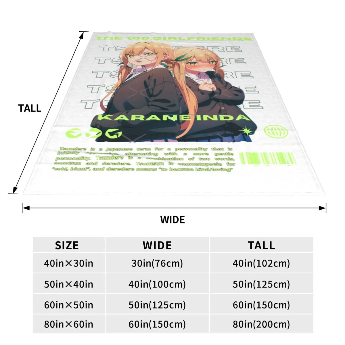 Одеяло для активных девушек аниме Arth Karane Inda The 100 покрывало на кровать Kawaii размер