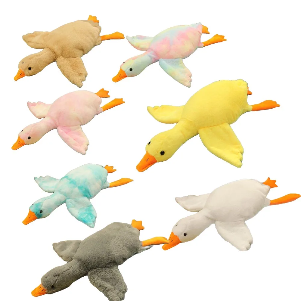 

50-190cm 8 Colour Duck Plush Toys Fluffy Sleep Pillow Cute Animal Stuffed Goose Soft Dolls Floor Mat Kids Girls Birthday Gift