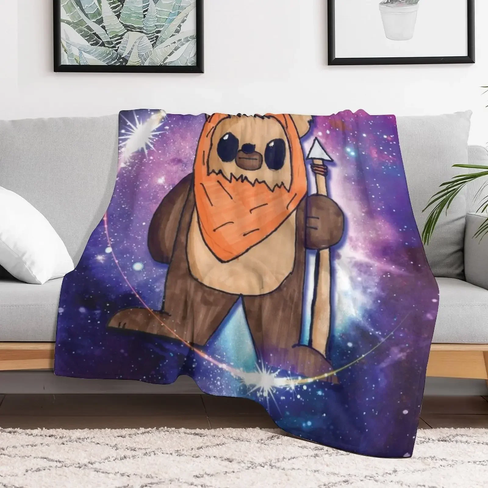 Пушистое одеяло Space Galaxy Ewok для детей
