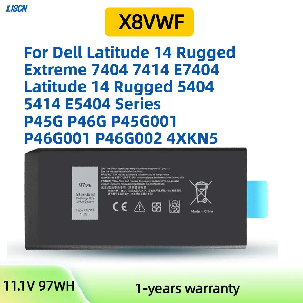 X8VWF аккумулятор для ноутбука Dell Latitude 14 прочный 5404 5414 E5404 Extreme 7404 7414 E7404 серии