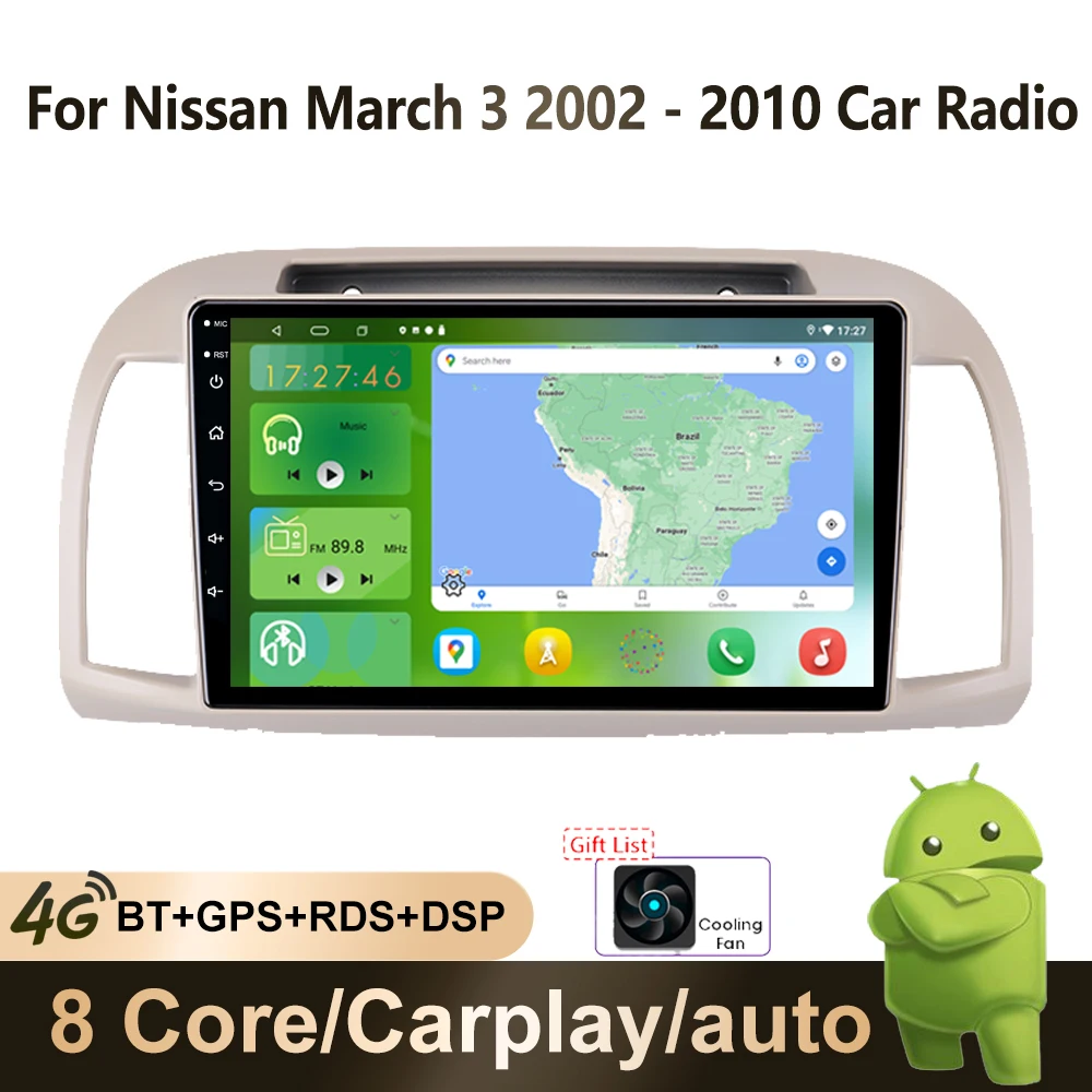 

Автомагнитола iorigin для Nissan March 3, K12, 2002-2010, мультимедийный видеоплеер на Android, автовоспроизведение, GPS, стерео, 2Din, DVD