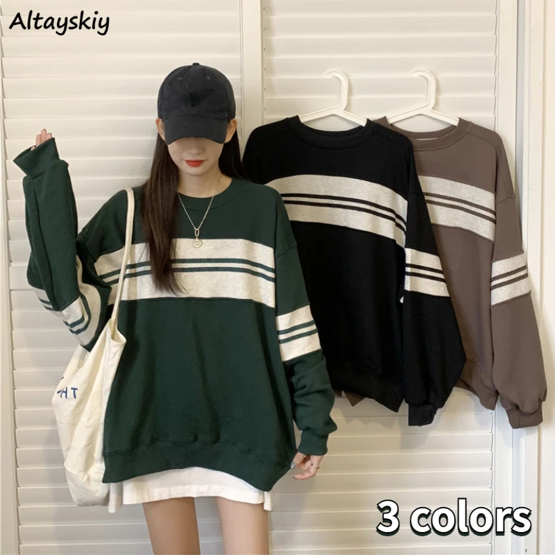 

Sweatshirts Women Loose Preppy Fashion Young Hip Hop Cool Unisex Streetwear Couple Lazy Style Casual Ulzzang Tender Girlish Ins