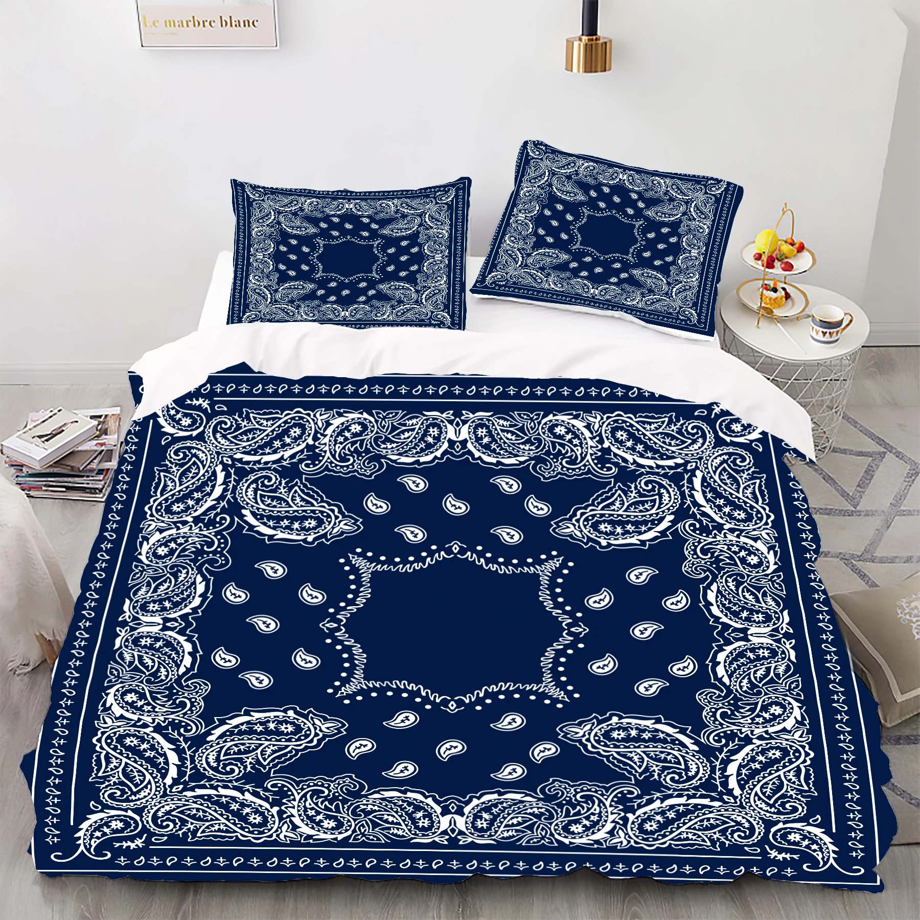 Пододеяльник с цифровым принтом в индивидуальном стиле-декор для спальни из