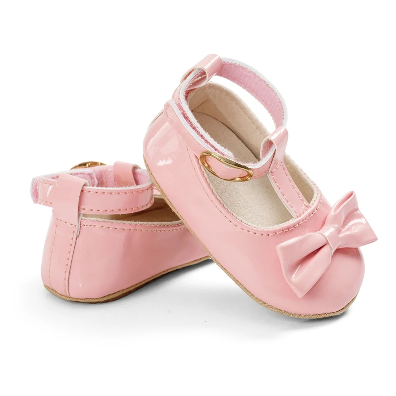 

2023 Summer Baby Girls Prewalker Infant Bright Color Cute Bowknot Comfortable Soft Sole Newborn First Walkers Sandal