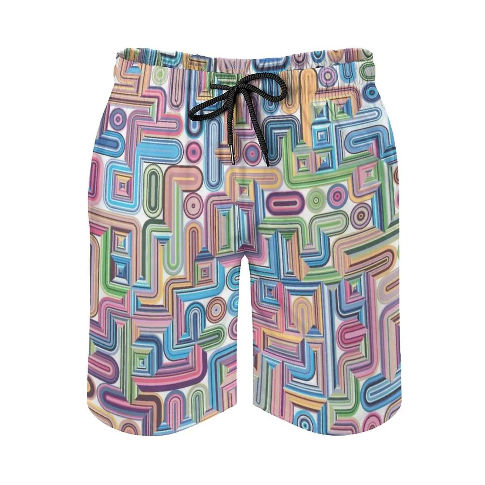 

Seasons Turn Men's Sport Running Beach Shorts Trunk Pants With Mesh Lining Trunks Shorts Abstract Geometric Charlie Gregson