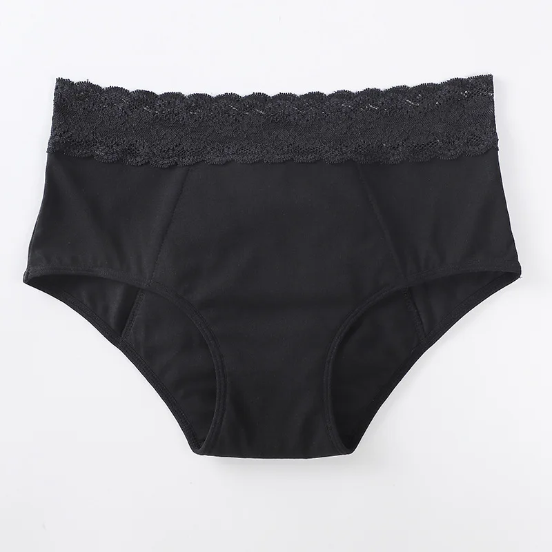 CANLEKALEI Plus Size Women's Underwear Physiological Pants Women's Briefs Lace Sleep Before and After Leak-proof Menstrual Pants