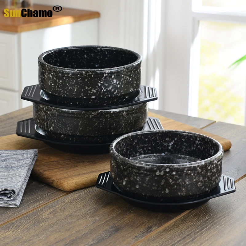 

Корейский медицинский камень для рыбы Bibimbap, специальный керамический горшок, кастрюля, поддон, глубокая фритюрница для дома, тарелка для жа...
