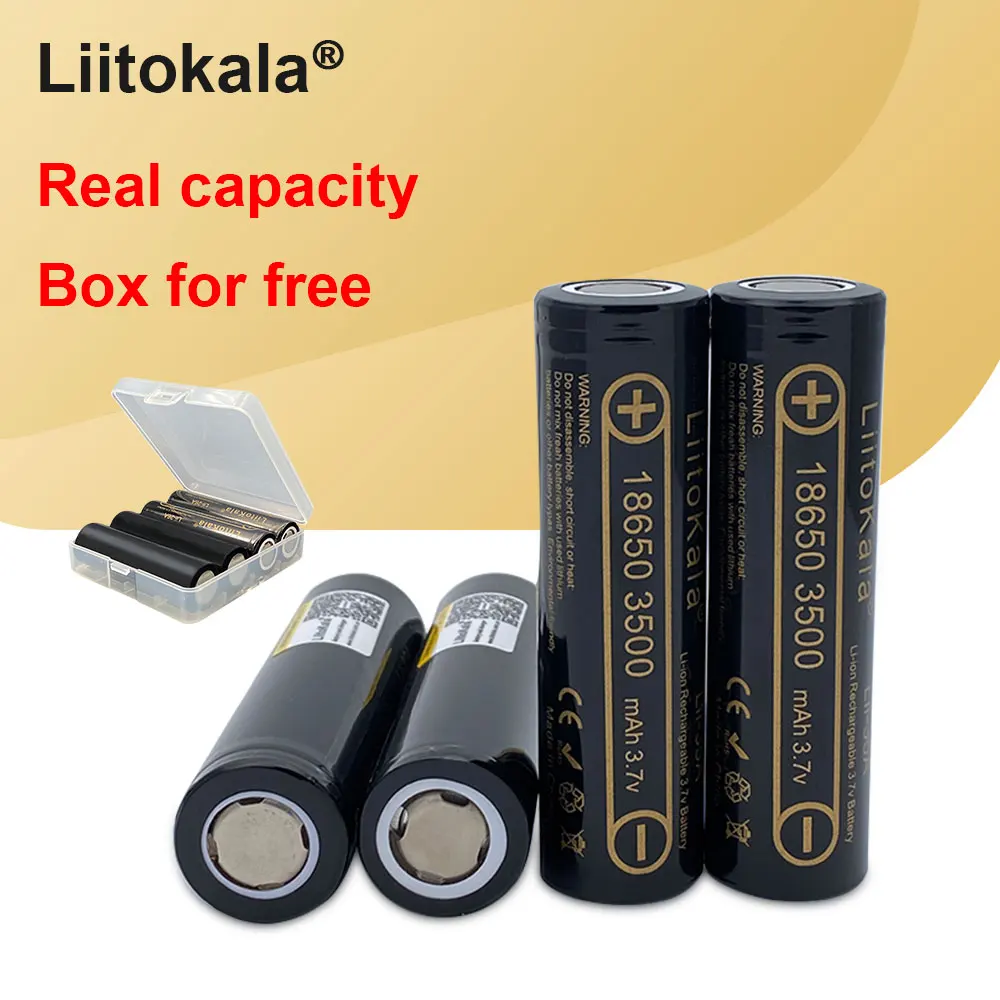 

4PCS 100% Original LiitoKala Lii-34A Lii-35A 18650 3400mah 3500mAh 3.7v Rechargeable Li-ion Battery