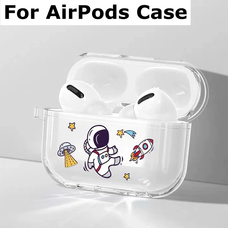 Астронавт Космос чехол для AirPods 3 Pro 2 1 Чехол Мягкий силиконовый airpods airpod pro coque clear