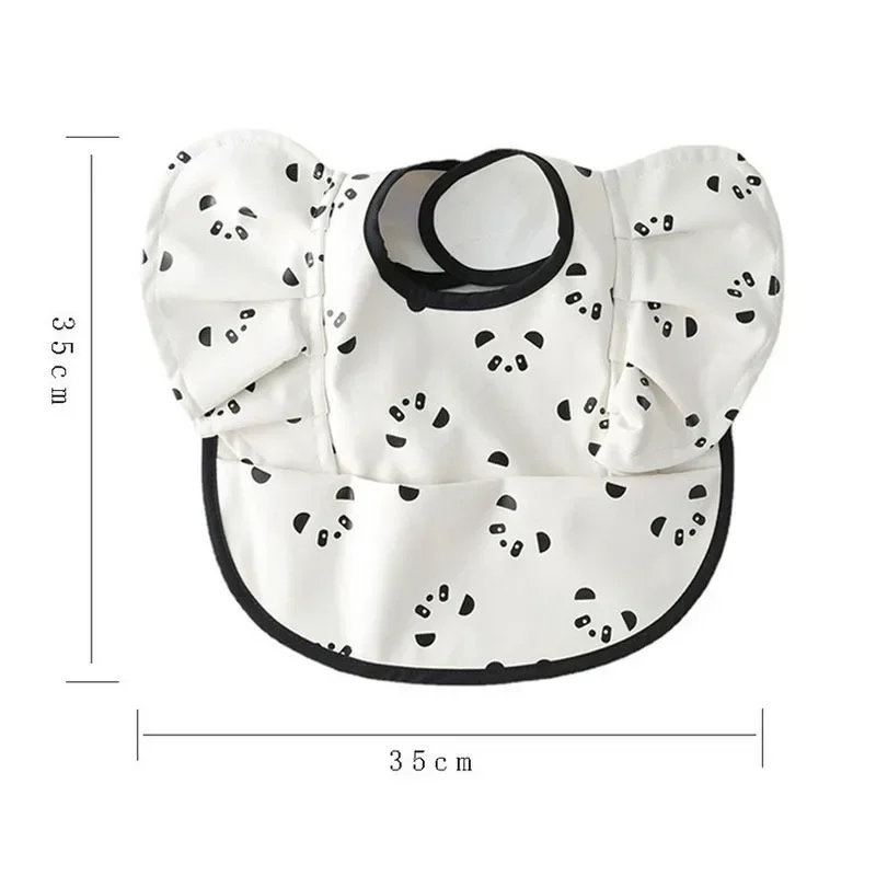 

Baby Bibs Nordic Style Angel Feed Pocket Burp Girl Boy Infant Meals Bib Waterproof Easy Clean Cute Elephant Bibs Soft PU