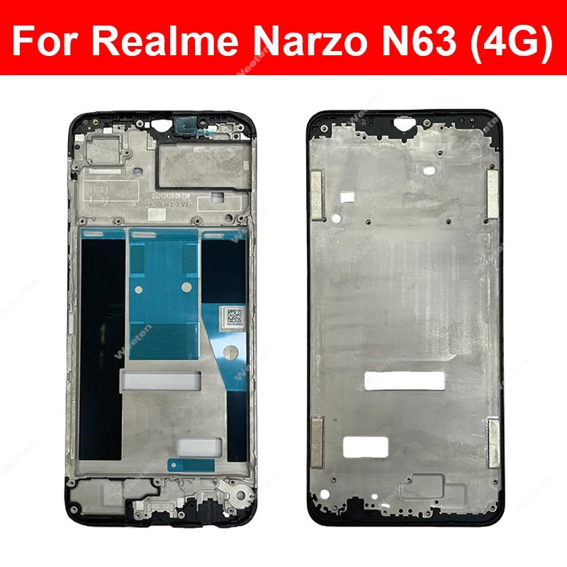 Для Realme Narzo N53 N55 N63 N65 Note 50 4G 5G Передняя рамка Корпус ЖК-дисплея Крышка корпуса