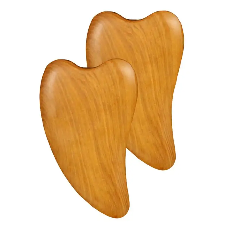 

2pcs Wooden Scraping Massage Tool Scraping Board Facial Care Scraping Plate