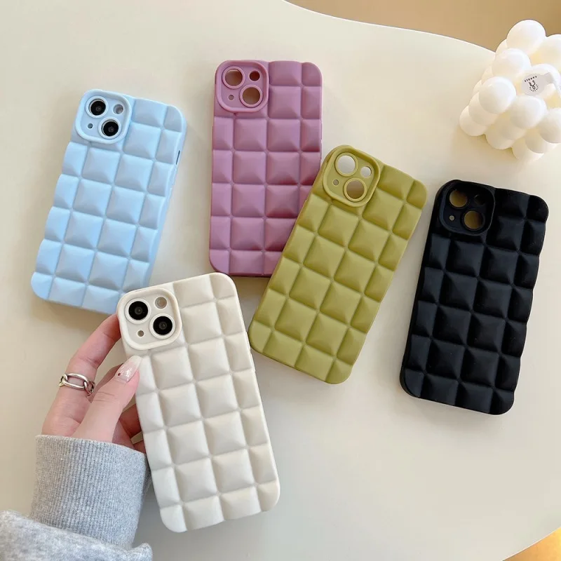 

Sweet Girl Solid Color Soft 2Pcs Phone Case For iPhone 14 Pro Max 13 12 11 Pro 7 8 Plus X XR Xs Max Shockproof Back Cover