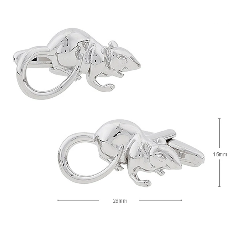 5 Pairs/Pack Men's Cufflinks Toxudo Shirt Jewelry Gift 12 Zodiac Mouse Innovation Animal Free Shipping by Economic Small Packet