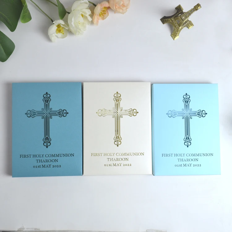 

Христианский крест, персонализированный лазер для первого причастия