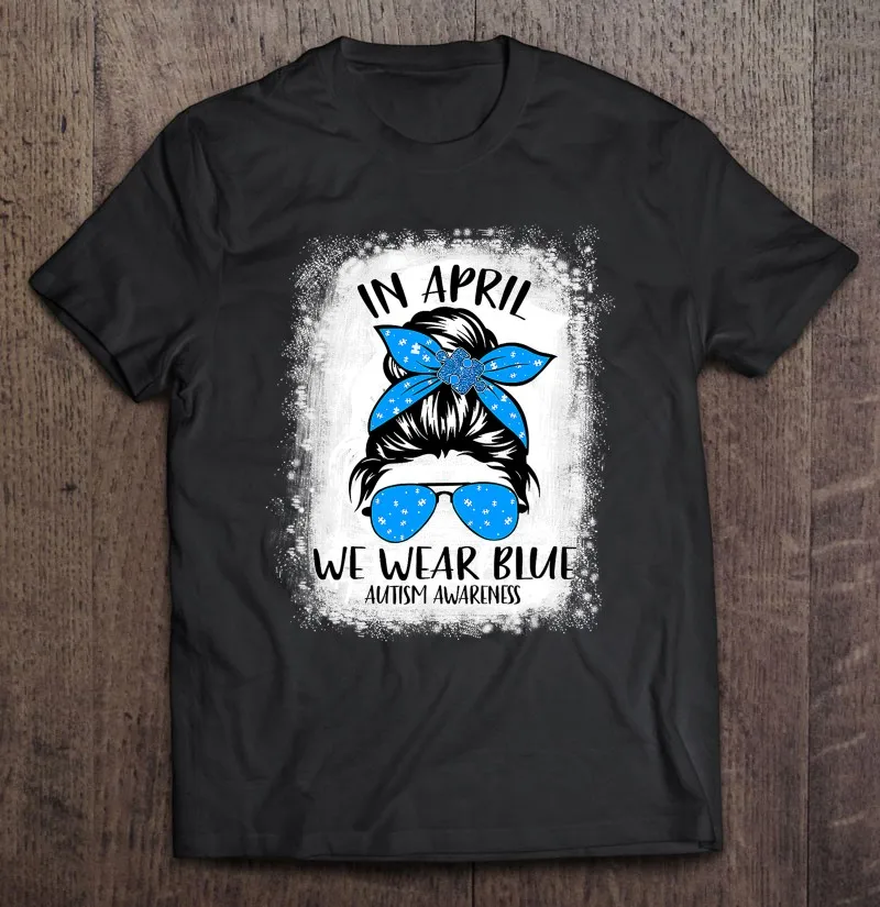 

В апреле мы наносим синюю футболку с пазлами в пучок, осведомленность об аутизме, футболка для мужчин, аниме футболка, Мужская футболка овер...