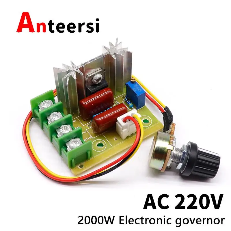 

Электронный модуль регулятора напряжения с термостатом, 220 В переменного тока, 2000 Вт, КТУ, регулятор напряжения, двигатель диммеров, внешний ...