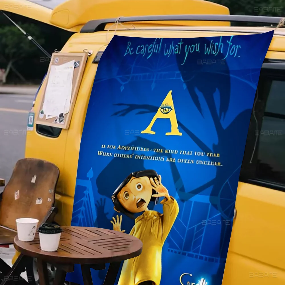 Фильм C-Coraline баннер художественная печать японский настенный флаг аниме домашний