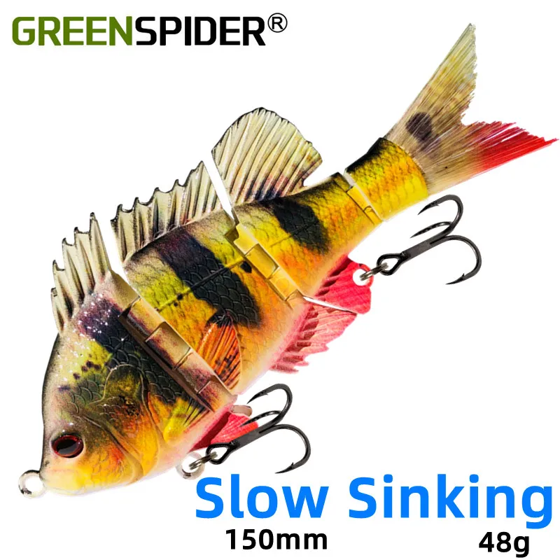 

GREENSPIDE Fishing Lure Jointed Sinking 150mm 48g Wobbler For Pike Swimbait Crankbait Trout Bass Fishing Accessories Tackle Bait