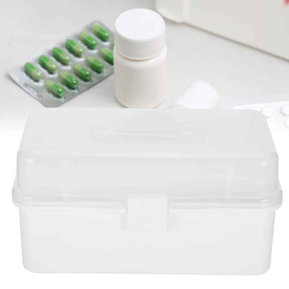 

Emergency Medicine Storage Box Portable Home Medicine Organizer Case Box Medical Kit Pill Dispenser 2 Different Sizes Available
