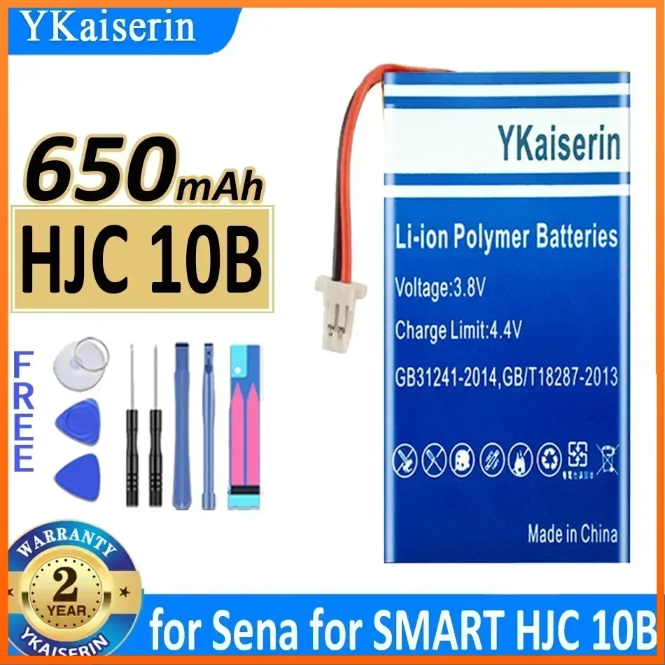 Сменный аккумулятор ykaisсеребрин 650 мАч для Sena SMART HJC 10B аккумуляторы смартфонов