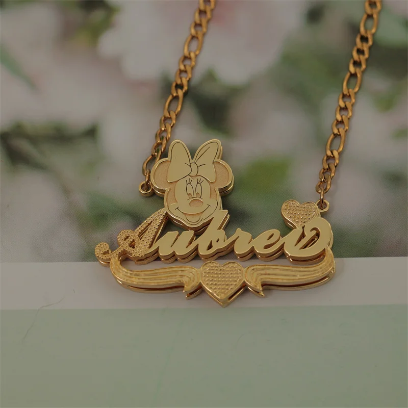 MINISO Дисней Микки Минни ожерелье на заказ персонализированные фотографии фото
