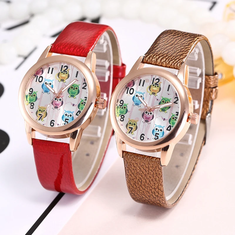

Hot Fashion Women's Watch Tree Pattern Belt Digital Owl Quartz Women's Watch as a Gift for Lovers and Daughters