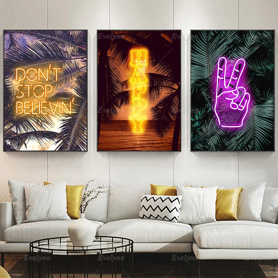 

Тропическое растение неоновое счастливое спокойствие любовь пальцы не прекращают правду мотивирующая Цитата Boujee эстетические хип-хоп художественные плакаты