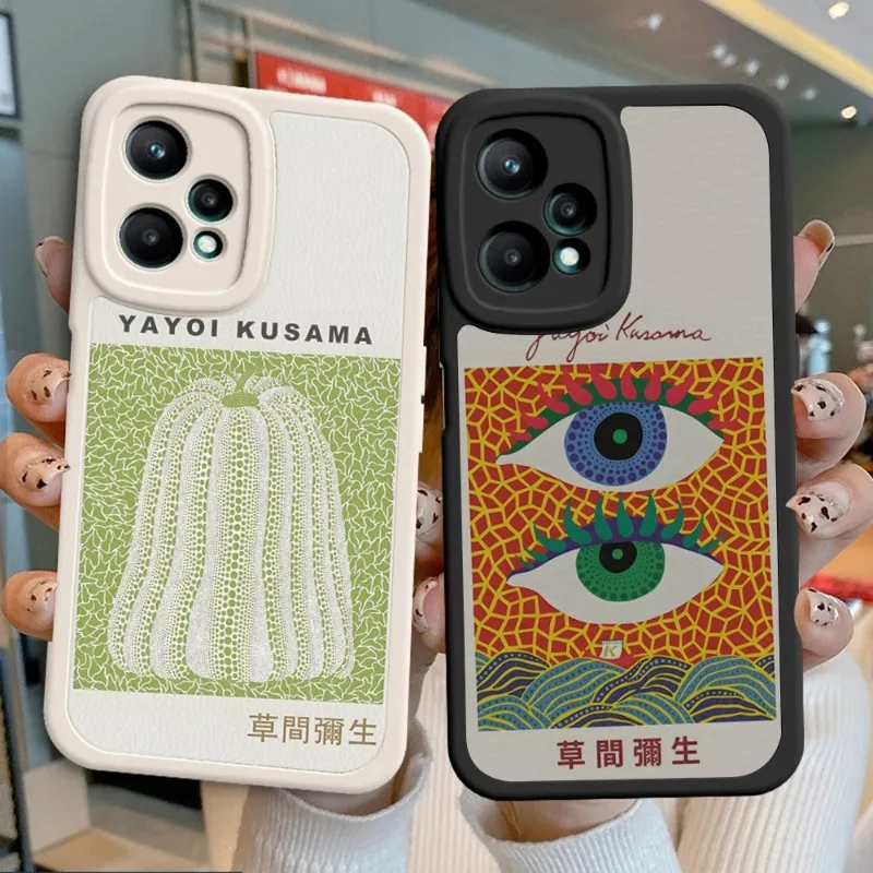 

Арт-чехол Yayoi Kusama для телефона XIAOMI Redmi 12 Note 9 10 Lite 11 Ultra Pro S X 9T Poco M3 SE Plus X4 GT M4 из овечьей кожи