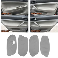 gray lhd rhd for vw passat b5 1998 2005 4pcs car door handle armrest panel microfiber leather cover protection trim