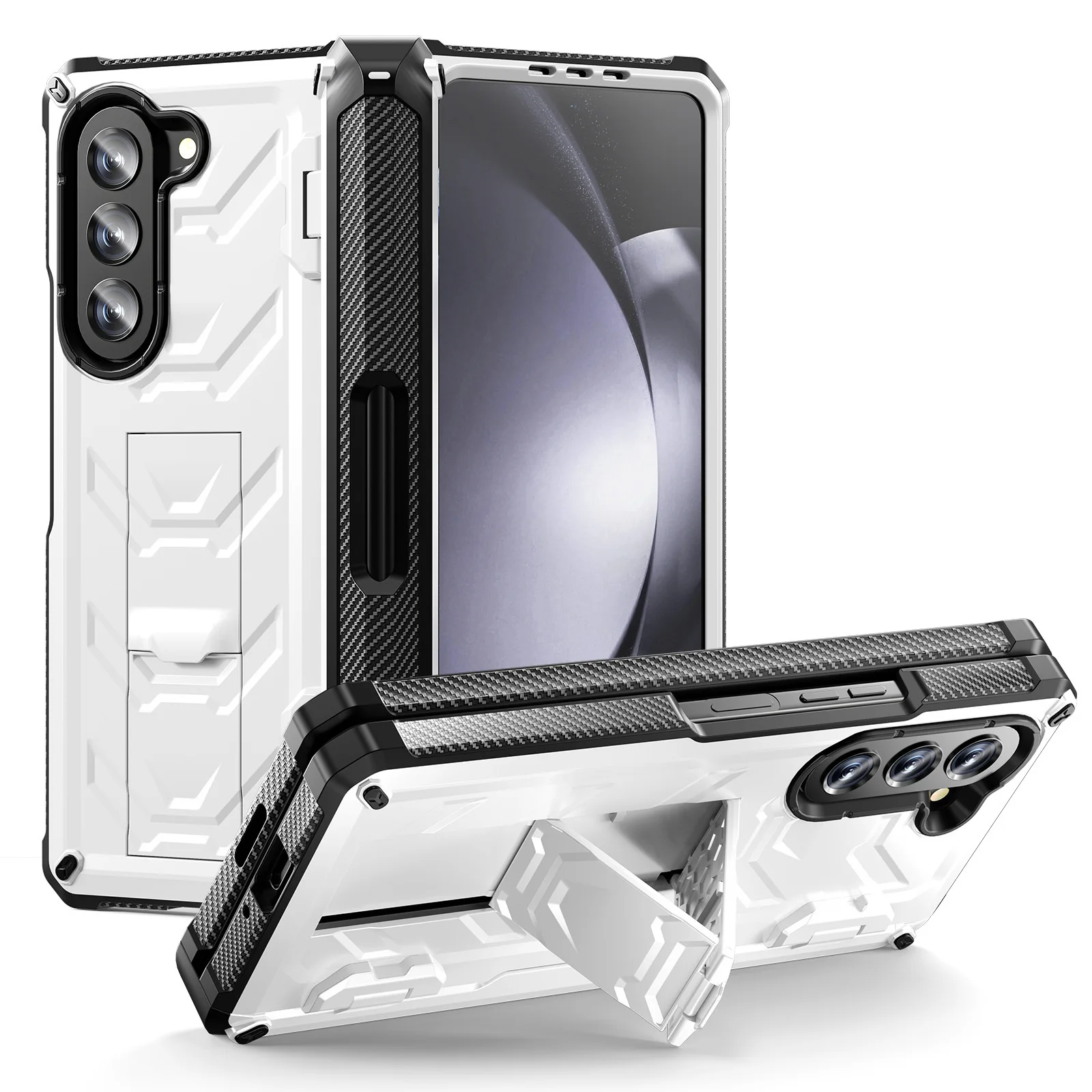 

Прочный бронированный чехол для телефона Samsung Galaxy Z Fold 5 4 3 Fold5 Fold4 Fold3 5G с S держателем ручки и подставкой, Защитная пленка для экрана