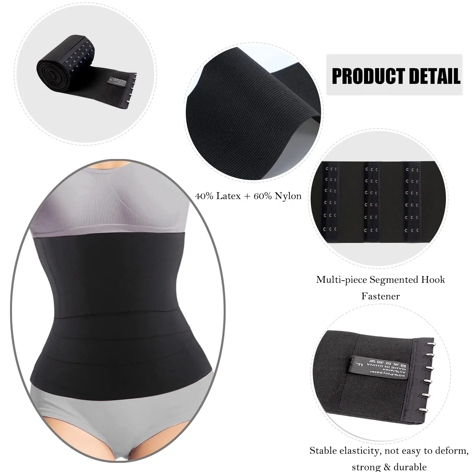 Waist Trainer Belt for Women Waist Bandage Wraps Tummy Sweat Wrap Plus Size Belly Body Shaper Workout Waist Trimmer Belt Daily
