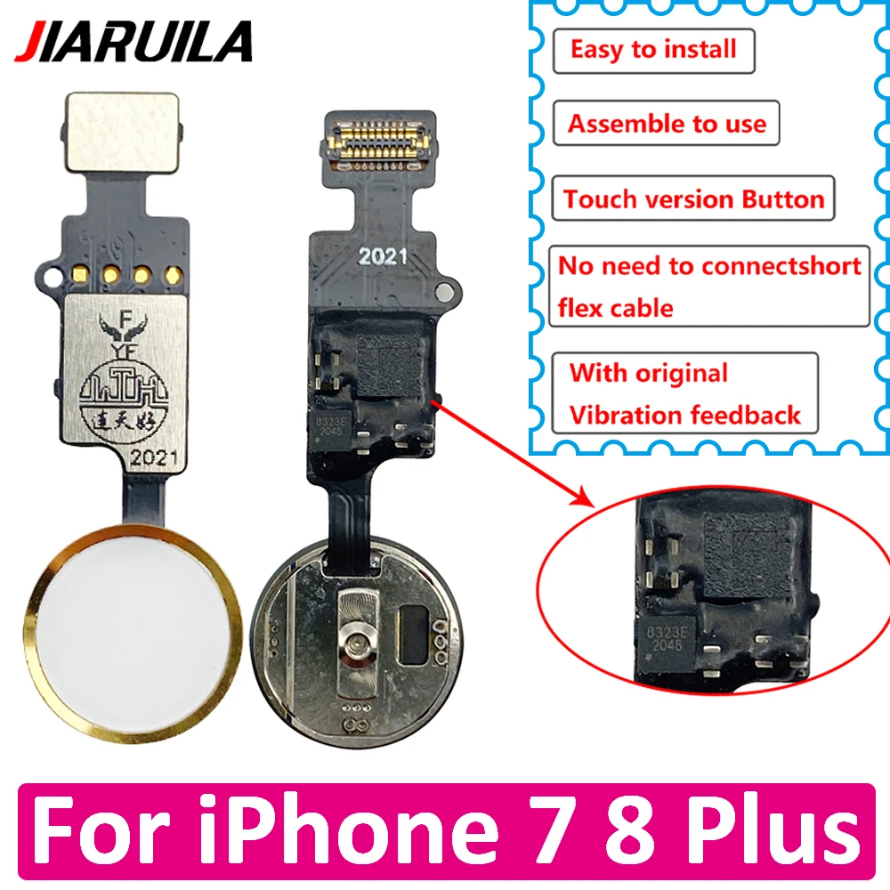 

Оригинальная Кнопка возврата назад домой в сборе гибкий меню сенсор лента для IPhone 7 8 Plus отпечаток пальца нет Touch ID версия кнопки