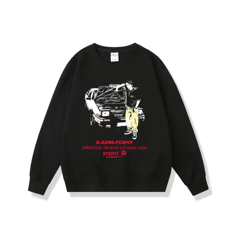 

Anime Initial D Sweatshirt Toyota 1985s AE86 Fcmvf Sprinter Trueno Gt Apex Pullover Fujiwara Takumi Manga Drift Car Sweatshirts