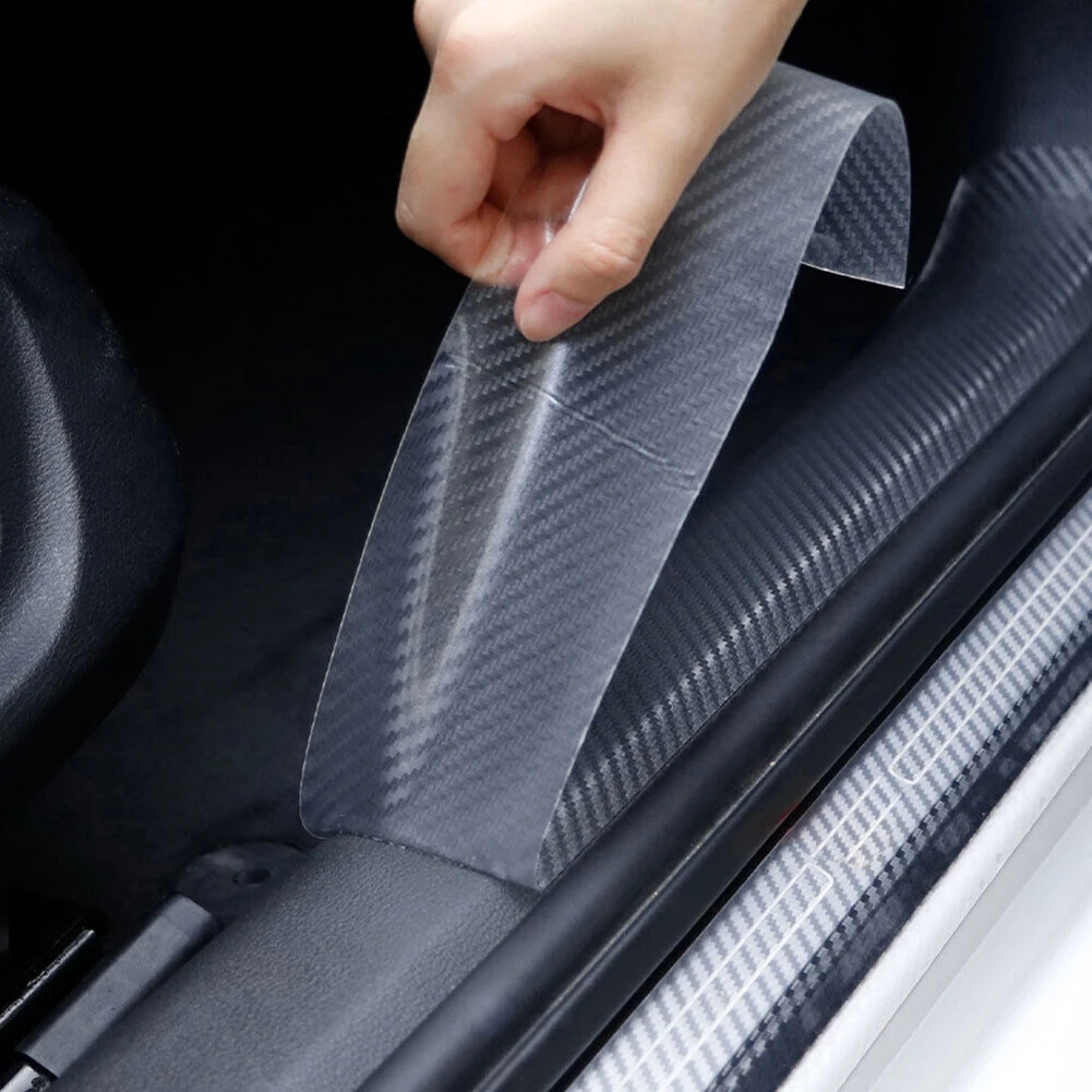 

Sticker Car Carbon Fiber Whole Body 300cmx7cm Anti Scratch PVC Protection Sill Protection Sticker For Threshold