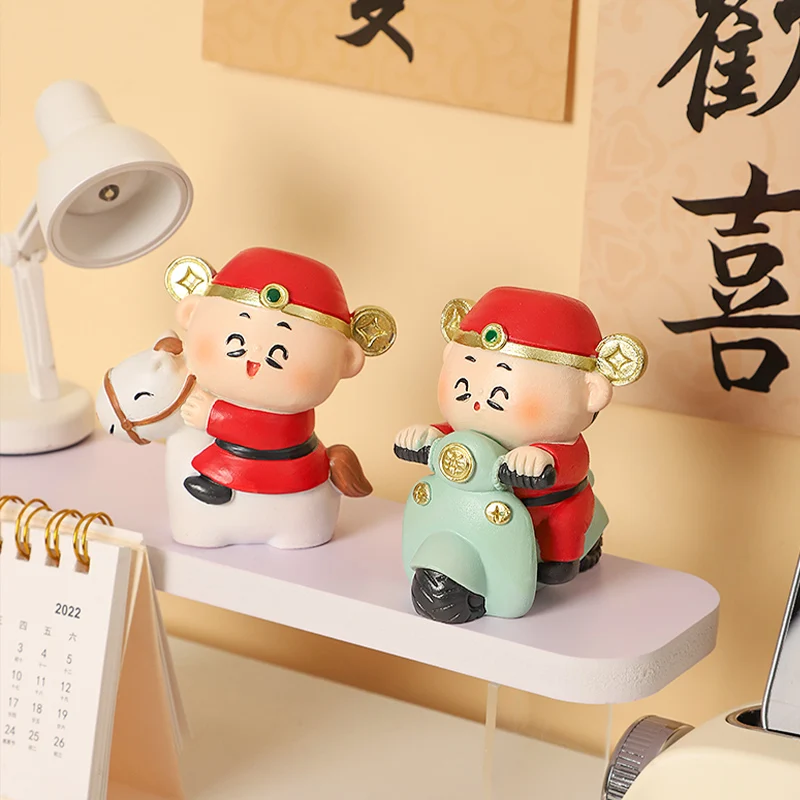 Roogo Бог Фортуны статуэтка из смолы