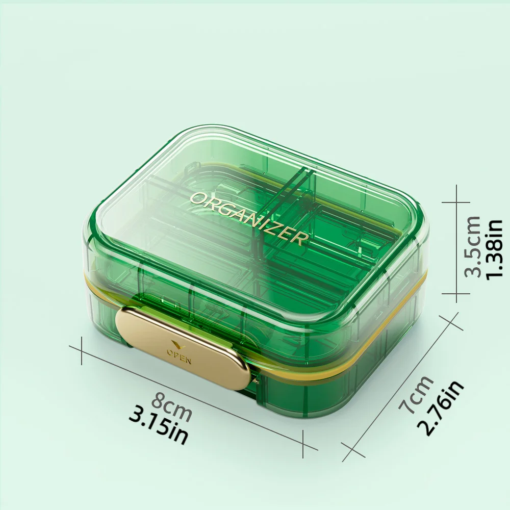 Дозатор для таблеток с 7 сетками пылезащитный водонепроницаемый мини-коробка