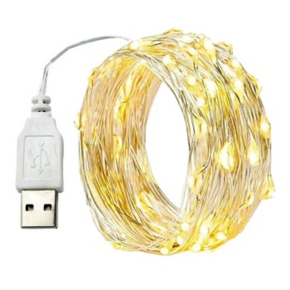 Водонепроницаемые USB светодиодные фонари 1/3/5/10 м