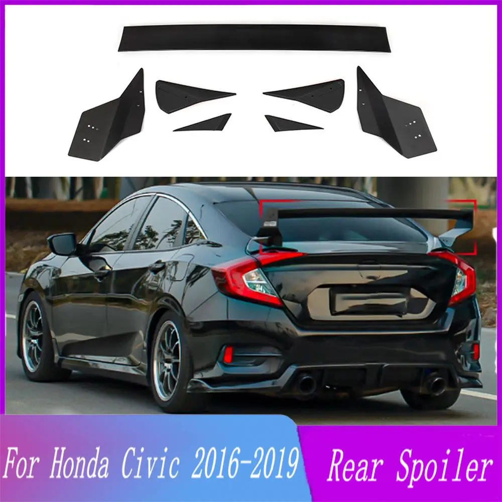 

For Honda Civic 10th gen Sedan FC1 FC2 2016 2017 2018 2019 modified Mugen1:1 JDM FK4 SI Punch-free Rear Trunk Spoiler Wing Lip