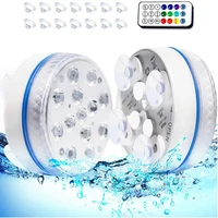 16 colors submersible led lights underwater night lamp tea light pool accessories party decor aquatic waterproof pool lights