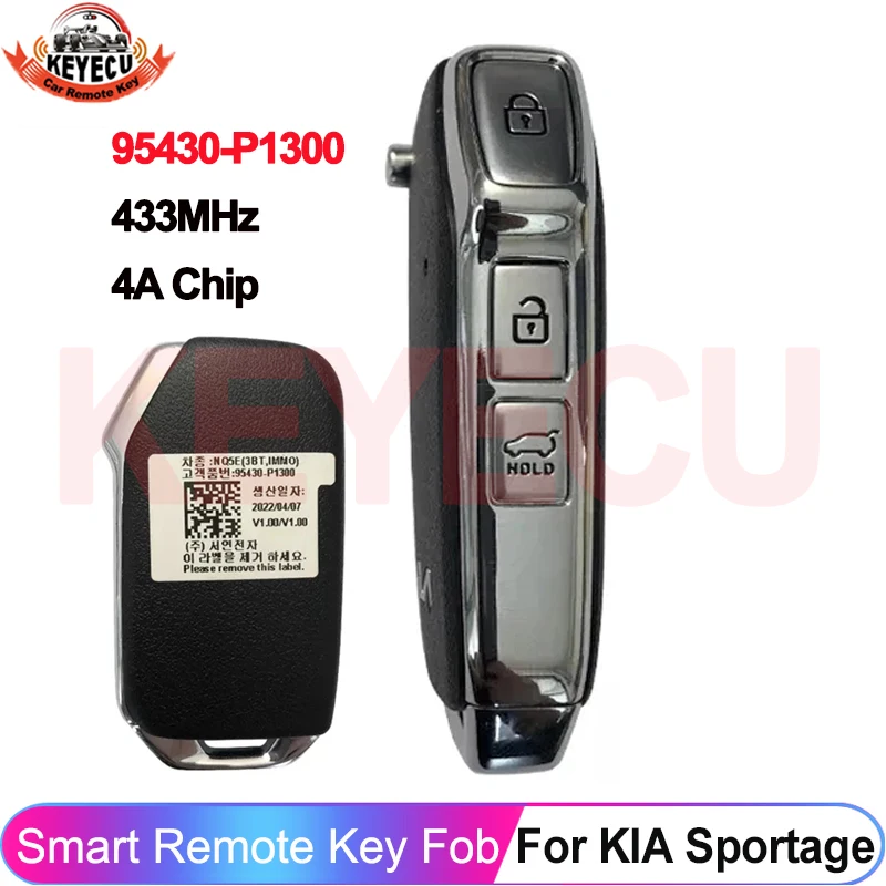 

Оригинальная печатная плата KEYECU, арт.: 95430-P1300, 3 кнопки для KIA Sportage V NQ5, флип-пульт дистанционного управления, PCF7939M, 4A, чип, 433 МГц, автомобильный брелок