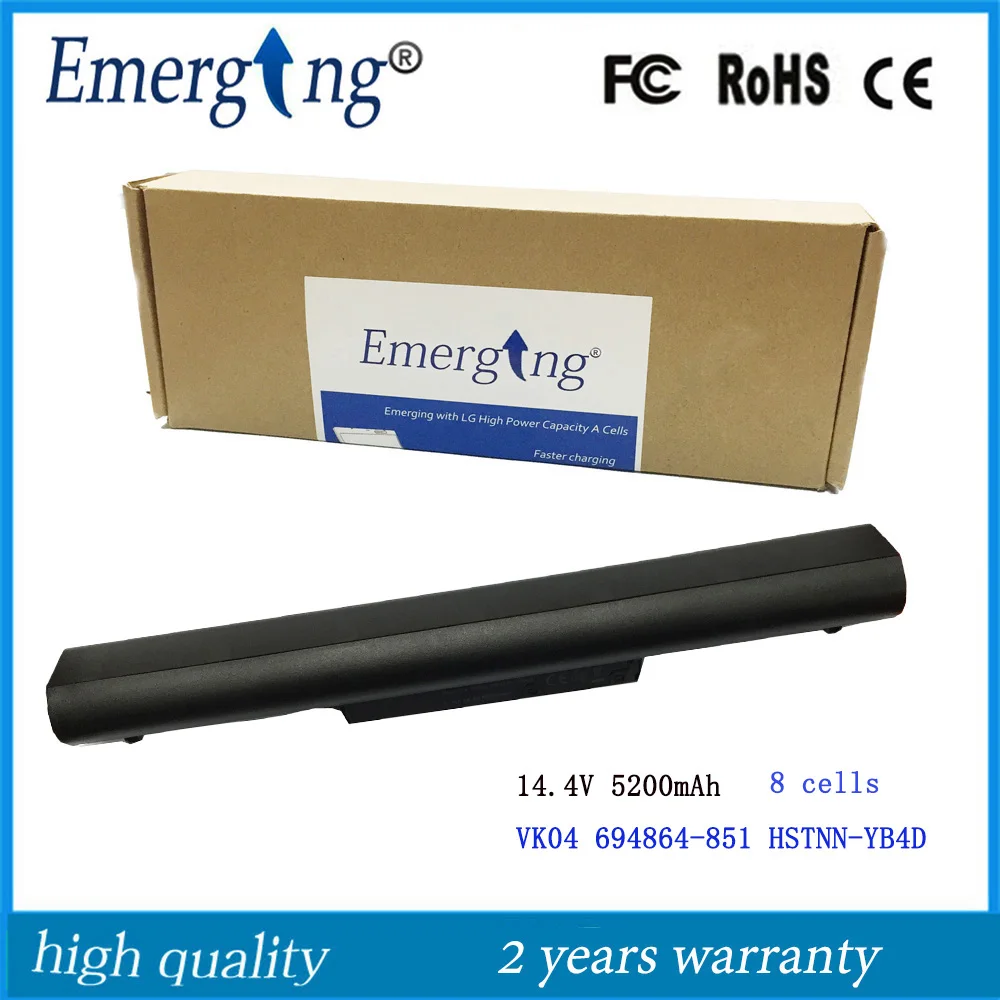 14,4 V 5200mAh Новая батарея для ноутбука HP Pavilion Sleekbook 14 15 VK04 HSTNN-YB4D 694864-851