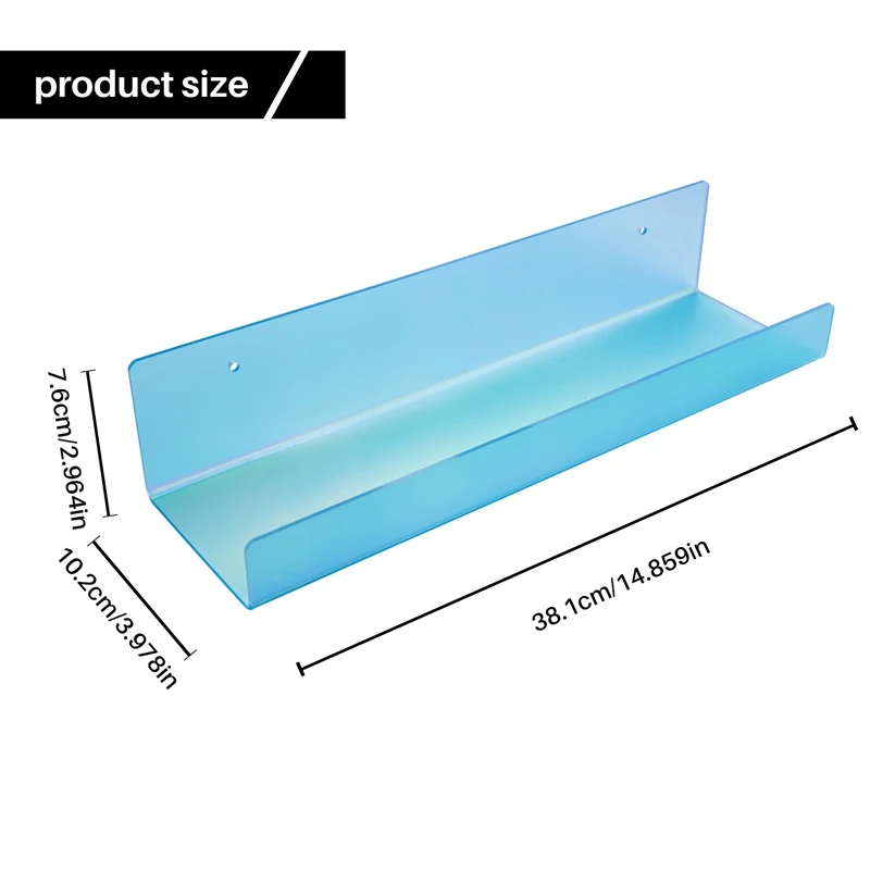 2 шт. Радужная акриловая настенная плавающая книжная полка для дисплея