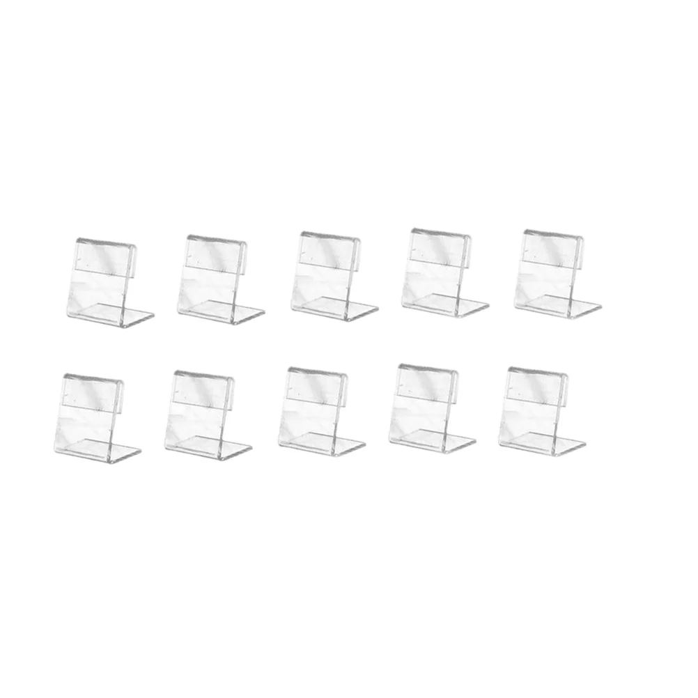 

50pcs Shape Sign Holders Stand Sign Display Holder Clear Sign Stand Label Stand Holder 60x40mm