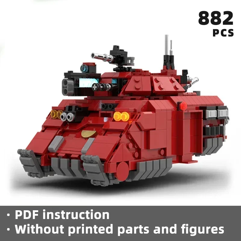 Популярные игры модель Moc строительные кирпичи мини-теновый танк технология
