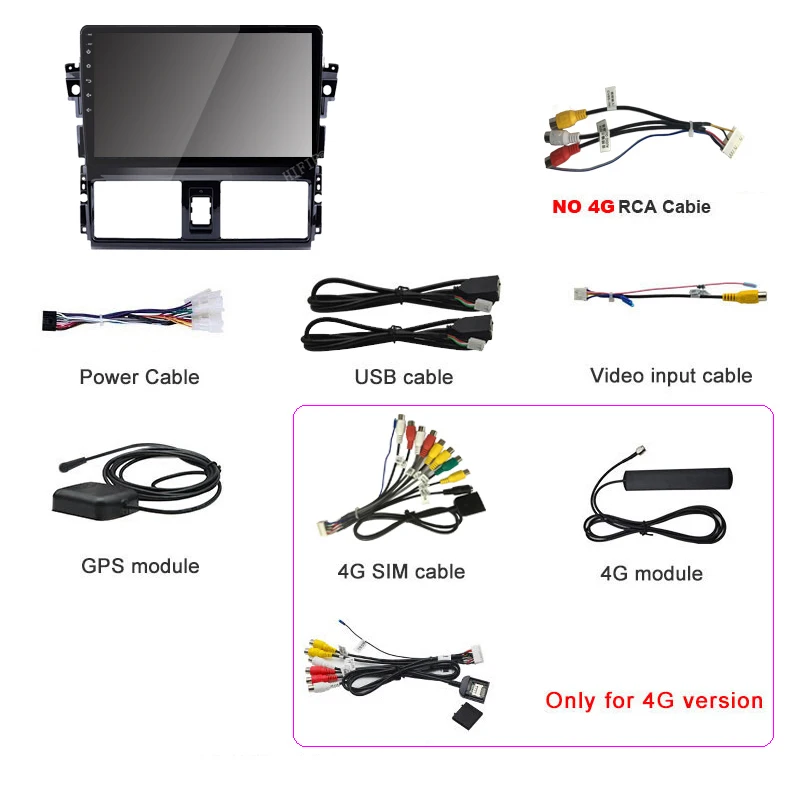8 + 128G авторадио автостерео Android 13 автомобильный радиоприемник для Toyota Vios 2013-2020 2 Din